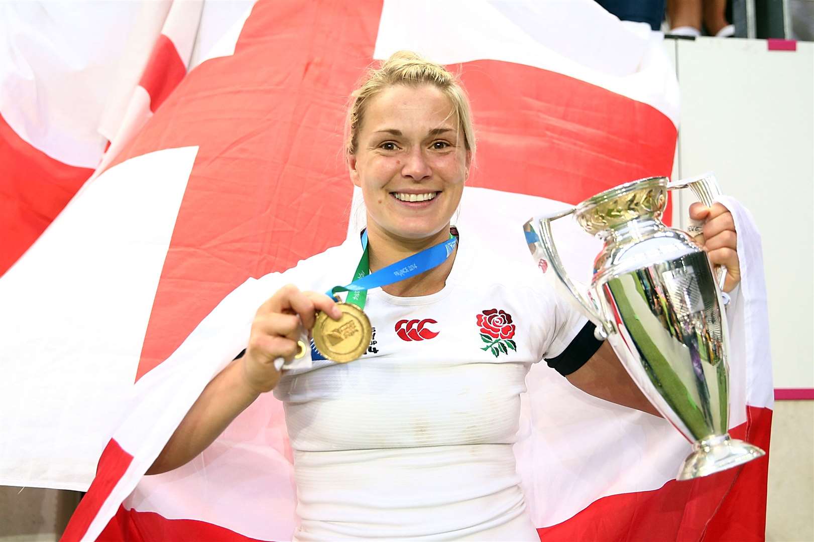 Rachael Burford won the Rugby World Cup with England in 2014 Picture: Jordan Mansfield/Getty Images
