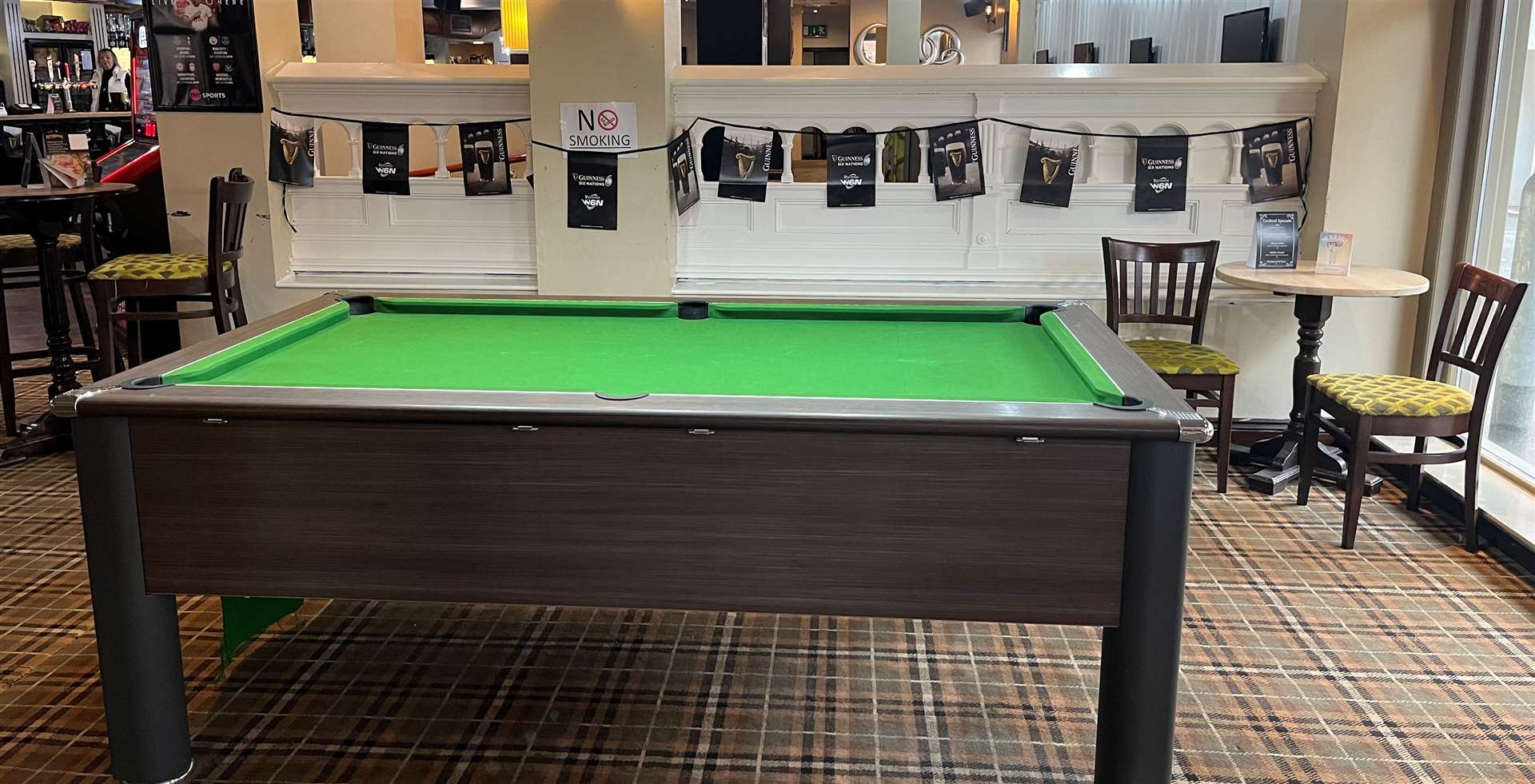 One of the new pool tables installed at The Phoenix in Ashford
