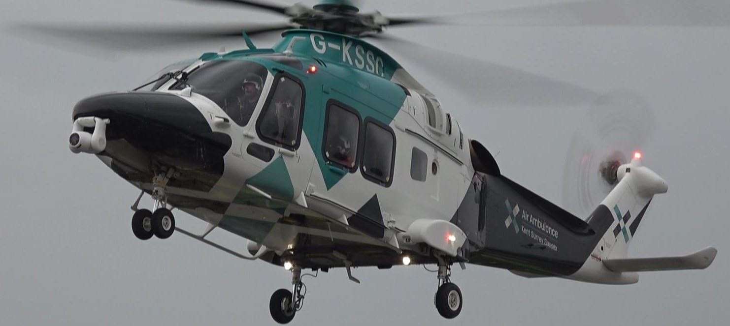 The air ambulance was called to the crash