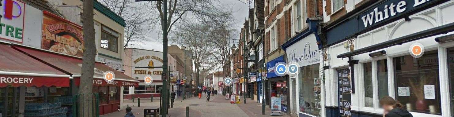 A fire broke out in a flat in Chatham High Street. Image: Google Streetview