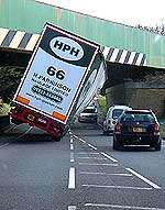 Mike Buckell sent in this picture of the stuck lorry from the other direction