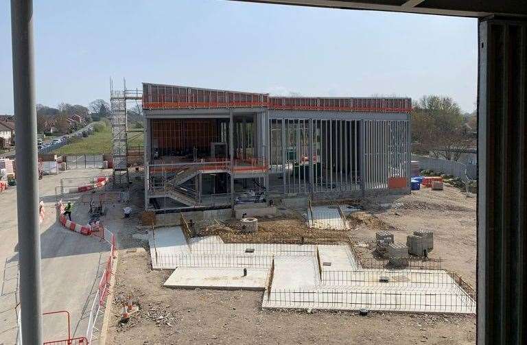 Construction work is progressing on schedule at Barton Manor School, Canterbury