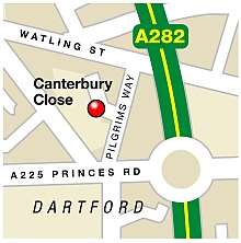 The fatal crash happened at the Pilgrims Way junction with Canterbruy Close. Graphic: Ashley Austen