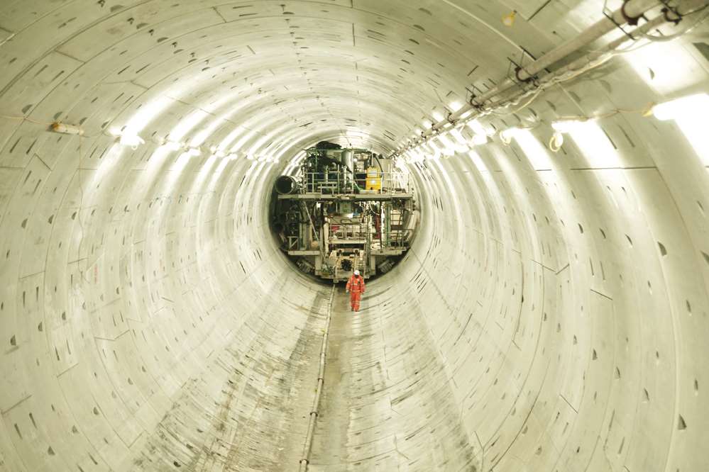The Lee Tunnel, which will connect with Thames Tideway Tunnel under London