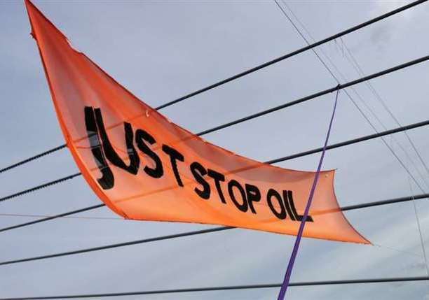 Just Stop Oil protesters scaled the QEII in October. Picture: Just Stop Oil