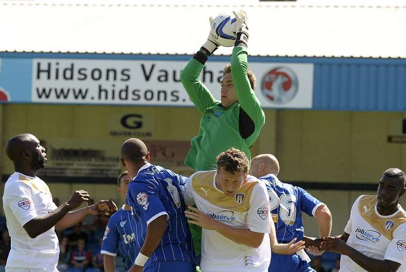 Colchester's on-loan keeper Sam Walker kept a clean sheet on Saturday Picture: Barry Goodwin