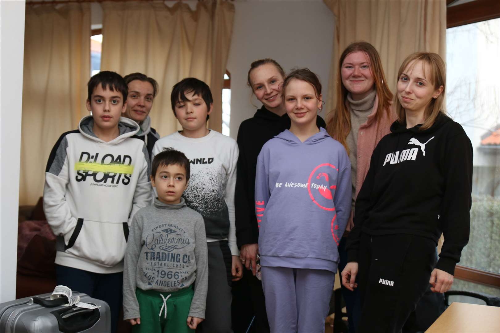 One of the Ukrainian families Nathan and Zoe Fenn have been helping in Bulgaria