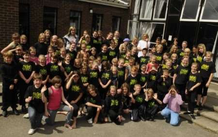 Members of Stage Antics who performed at the Gulbenkian Theatre