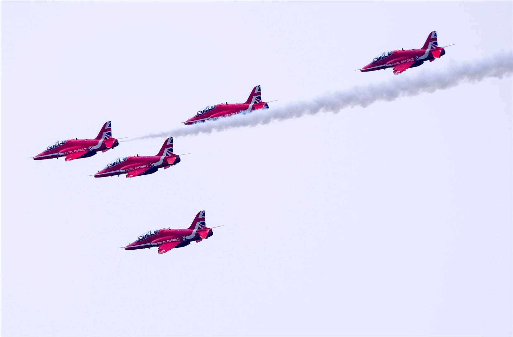 The Red Arrows display was cancelled due to poor weather conditions