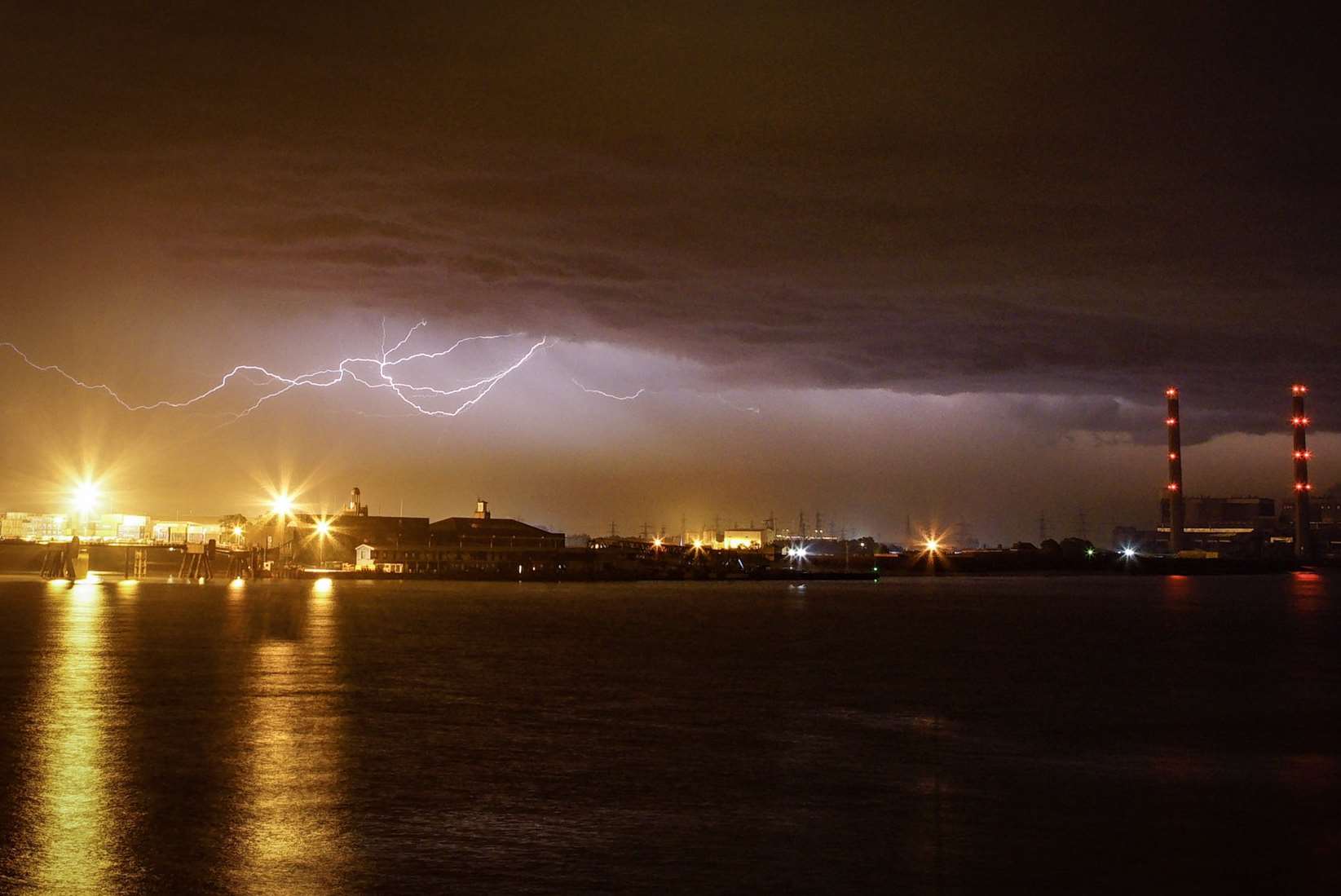 The storm over the River Thames at Gravesend. Picture: Artifex Productions @Artifextv