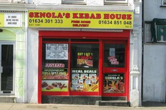 The attack took place at Senola’s Kebab House in Gillingham