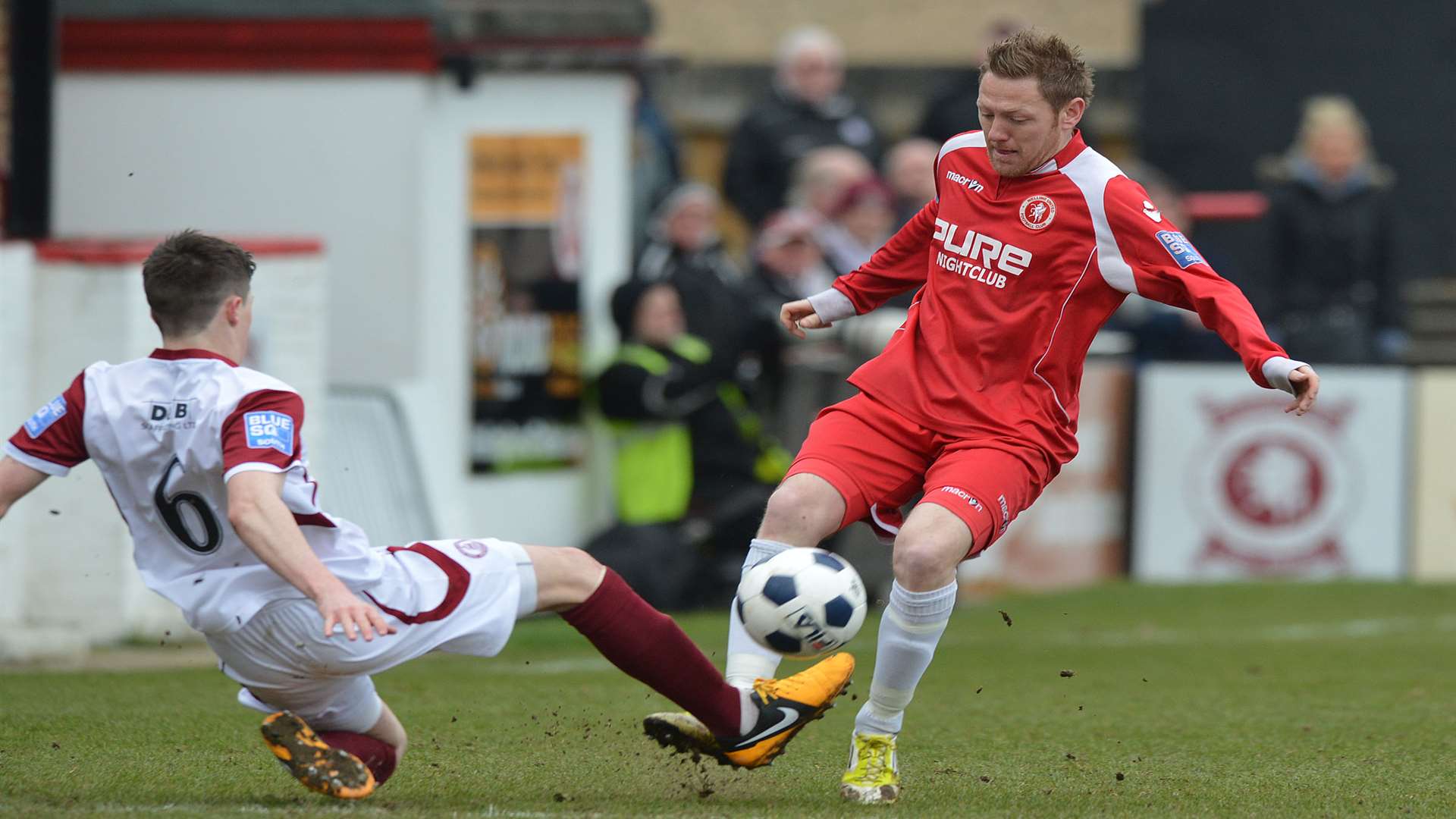 Welling manager Jamie Day in action last season