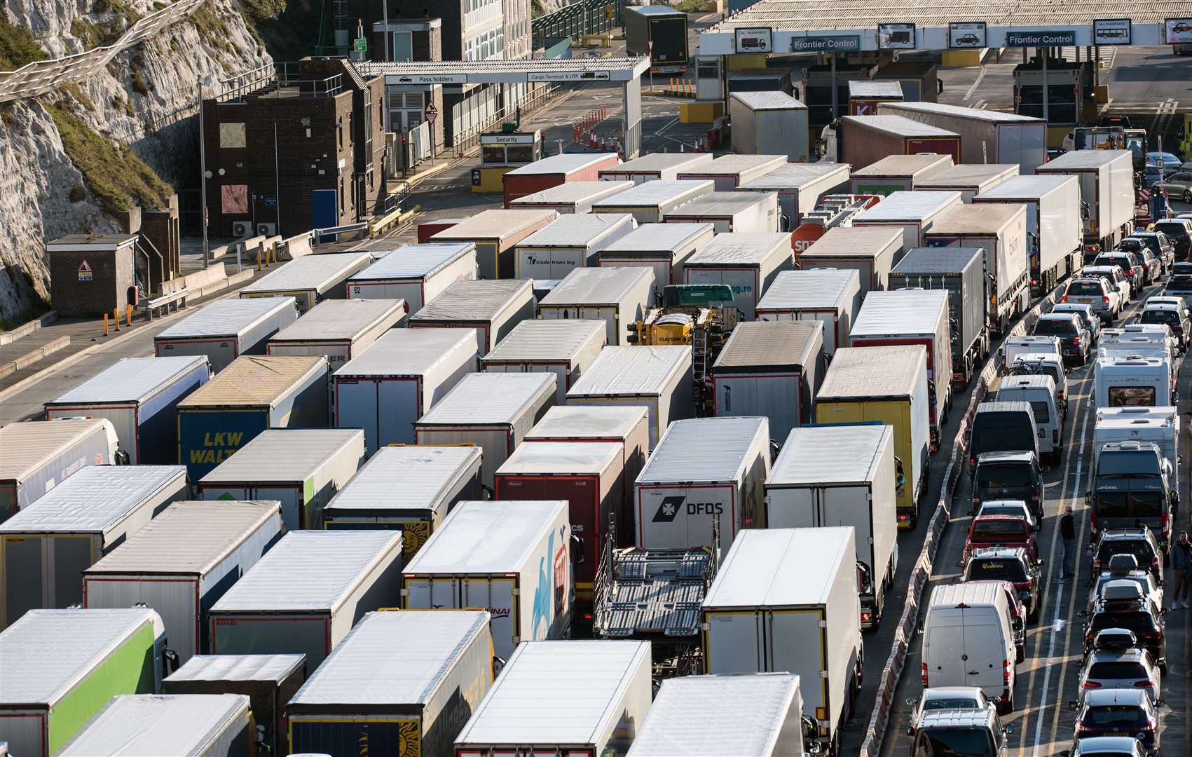 The Port of Dover traffic builds up for the Easter getaway. Picture: Stuart Brock Photography