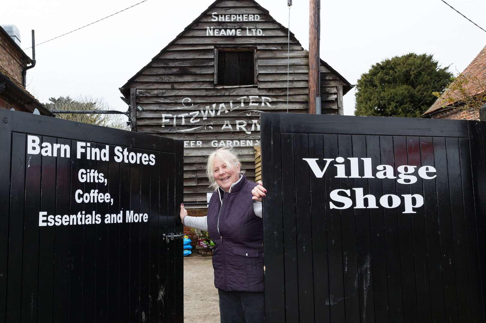 Licensee Lynn Fisher outside the store. Picture: Martin Apps