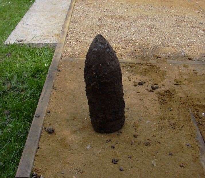The shell was found in Reculver Road, Beltinge. Picture: John Davies