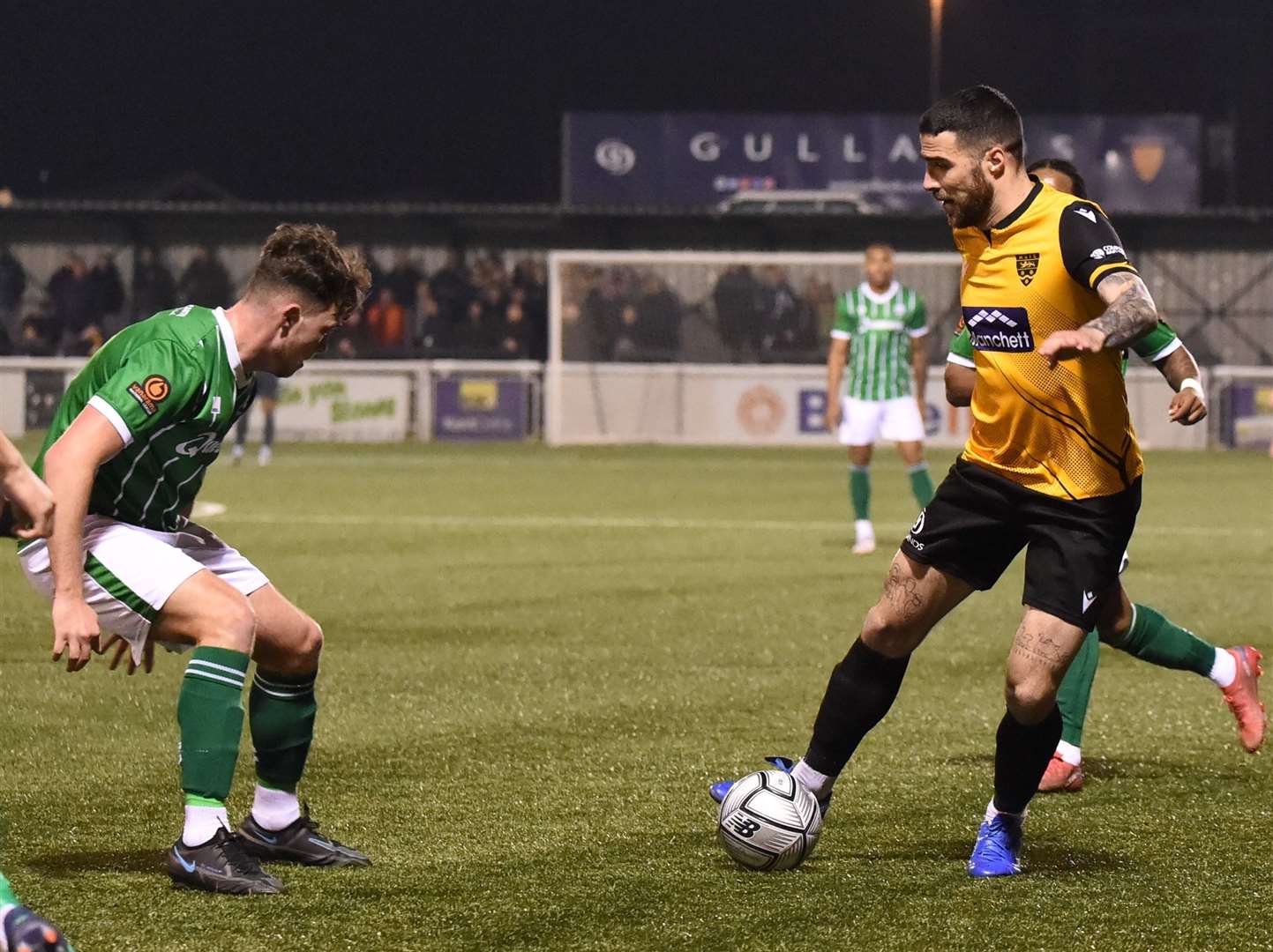 Joan Luque runs at the Braintree defence Picture: Steve Terrell
