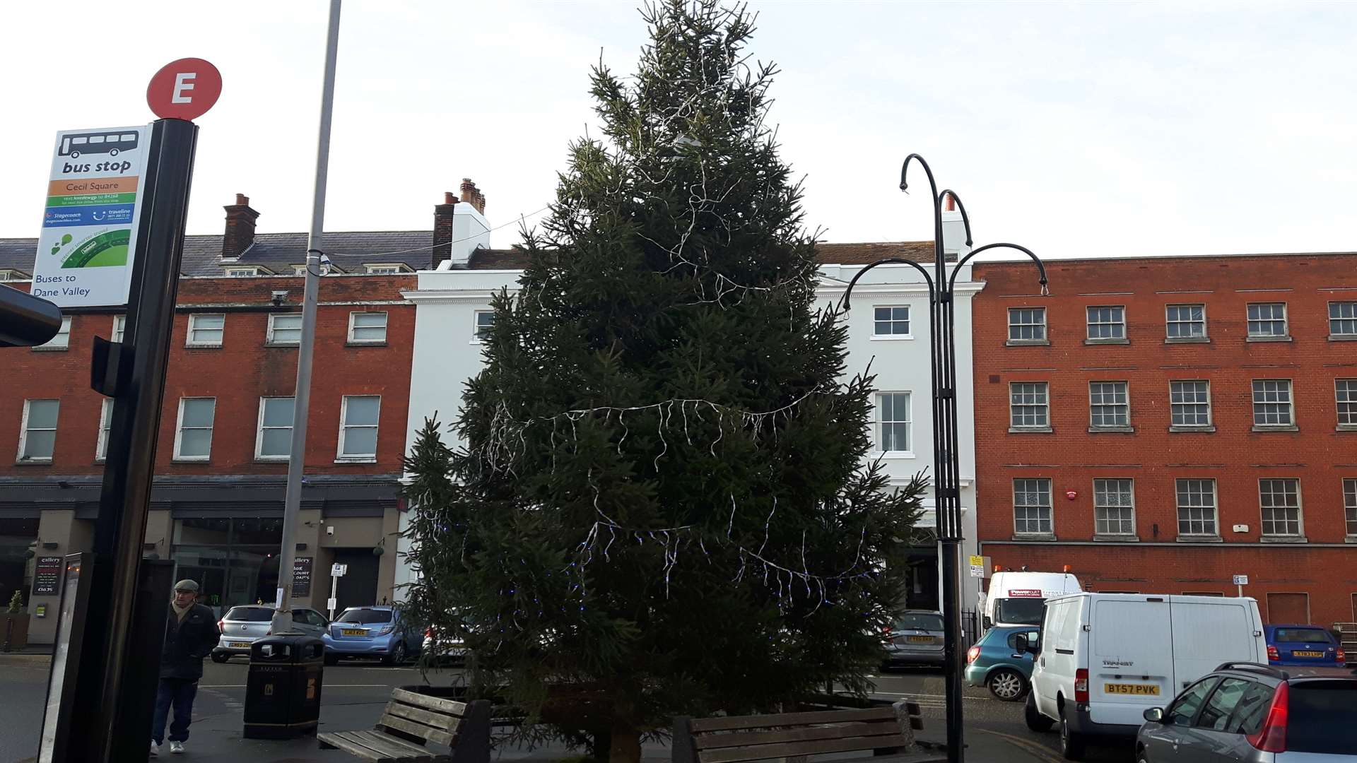 The tree in Cecil Square was short on sparkle last week