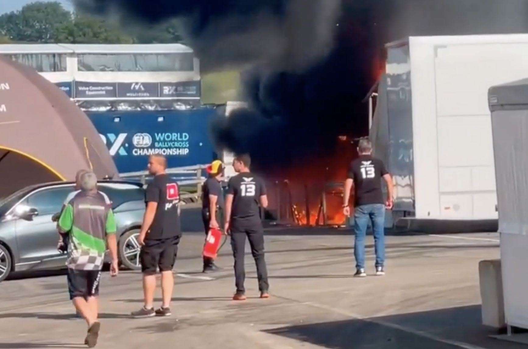 Teams are working to find out the root cause of the fire at Lydden Hill. Credit: Peter Rosenberg