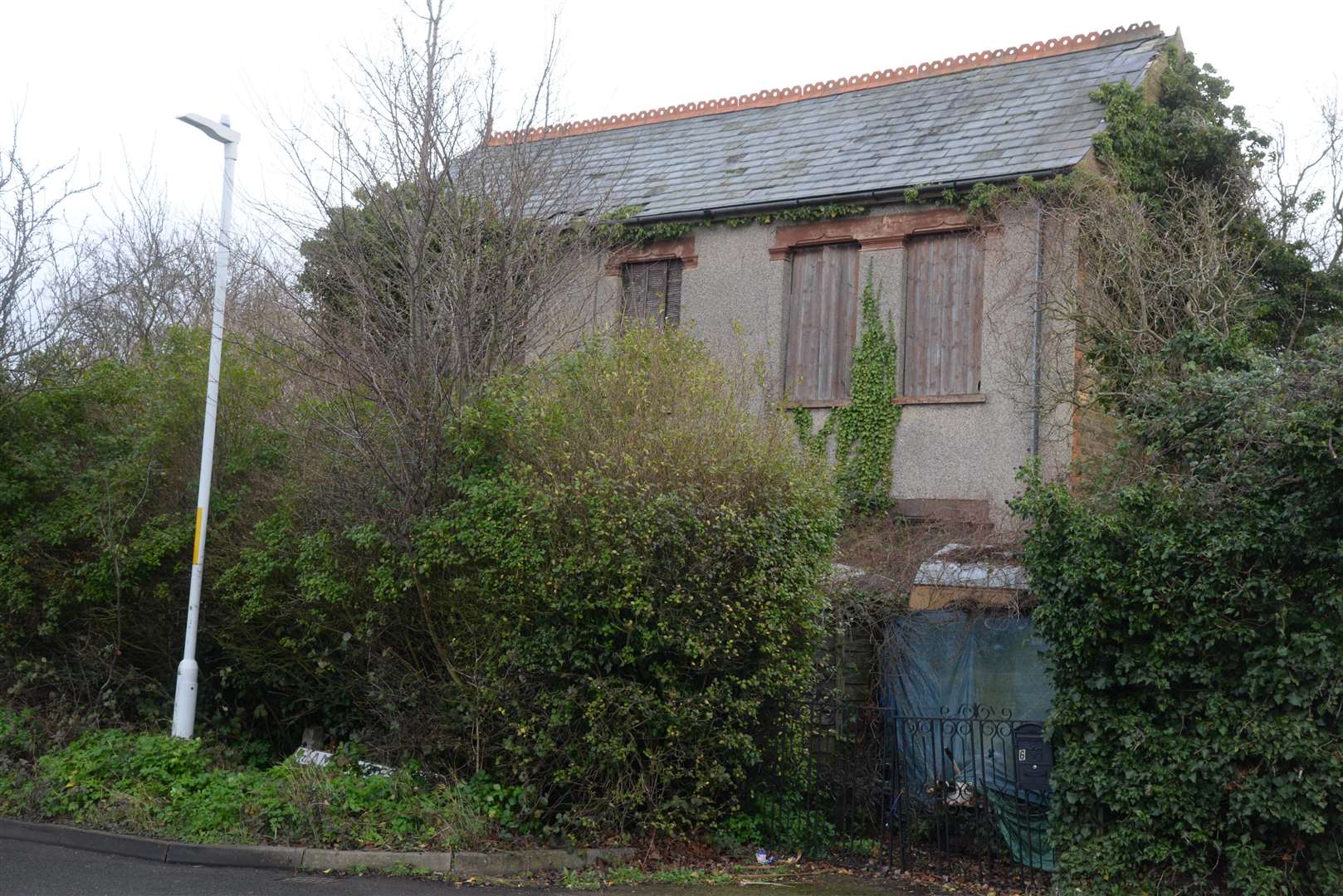 The property in Ham Shades Lane which has been derelict for 25 years. Picture: Chris Dave