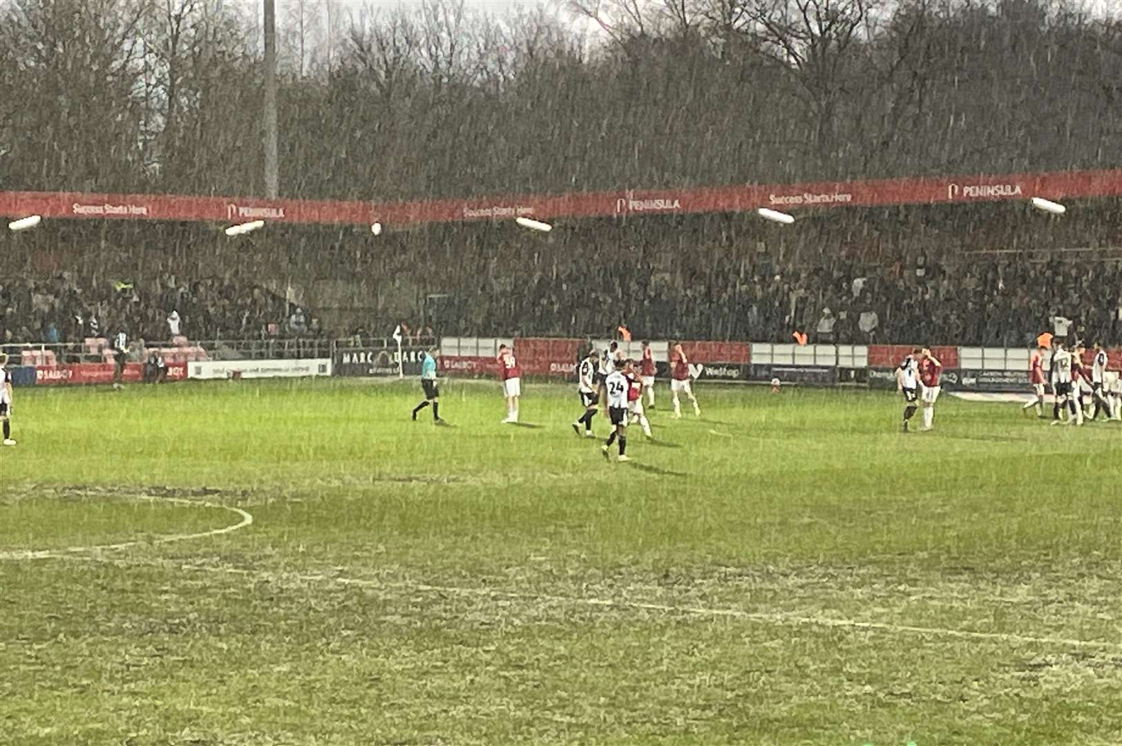 Conditions went from bad to worse on Saturday at Salford