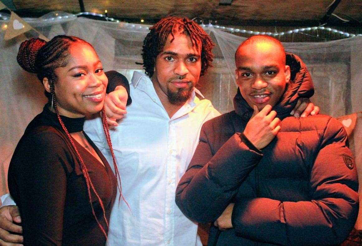 Andre Bent (right) with sister Michaela and cousin Louis