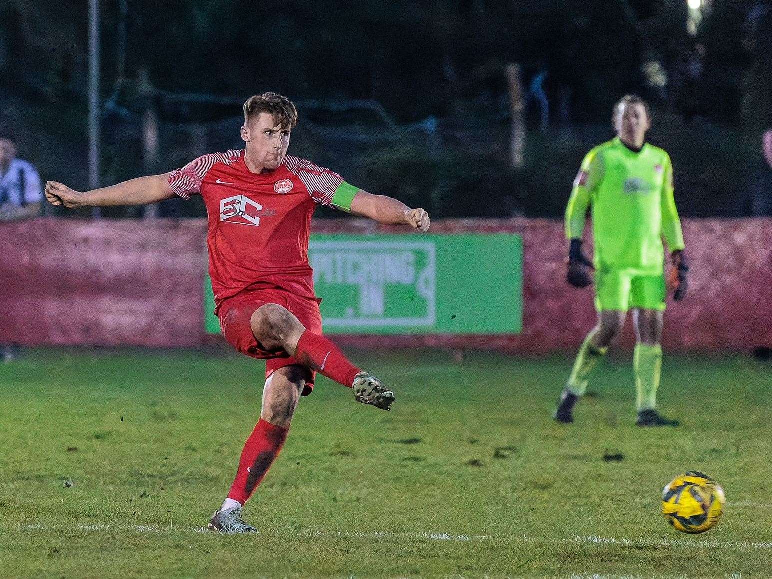 Hythe Town captain Liam Smith returns from suspension at Three Bridges. Picture: Helen Cooper
