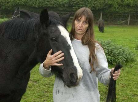TRAGEDY: Rosemary Humpreys with Chantine, the animal that had to be destroyed