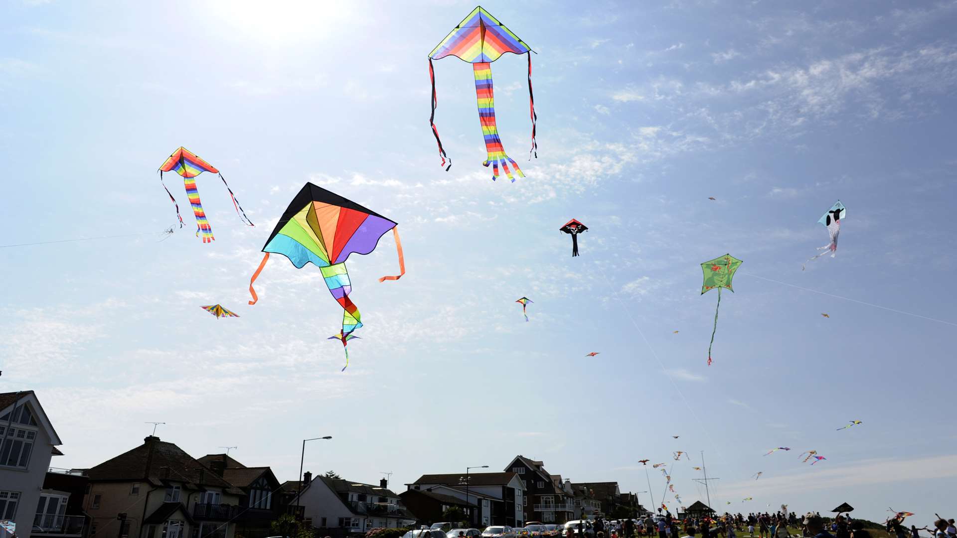 The kite flying competition on Tankerton Slopes