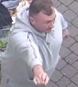 Police say a man captured on CCTV could assist police with inquiries into an incident at a Swanley supermarket in which a member of staff was allegedly racially abused. Picture: Kent Police
