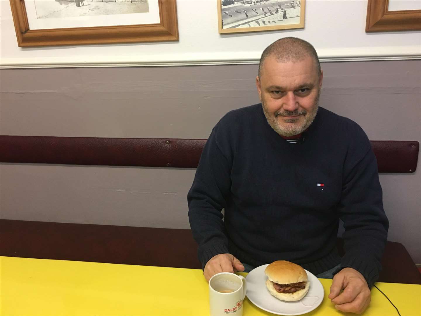 Dean Stalham, who runs The Stretch Outsider Arts Gallery in Margate, was fined for spitting but the writer and gallery manager says he was coughing on a piece of bacon which was caught on his sleeve (6769236)