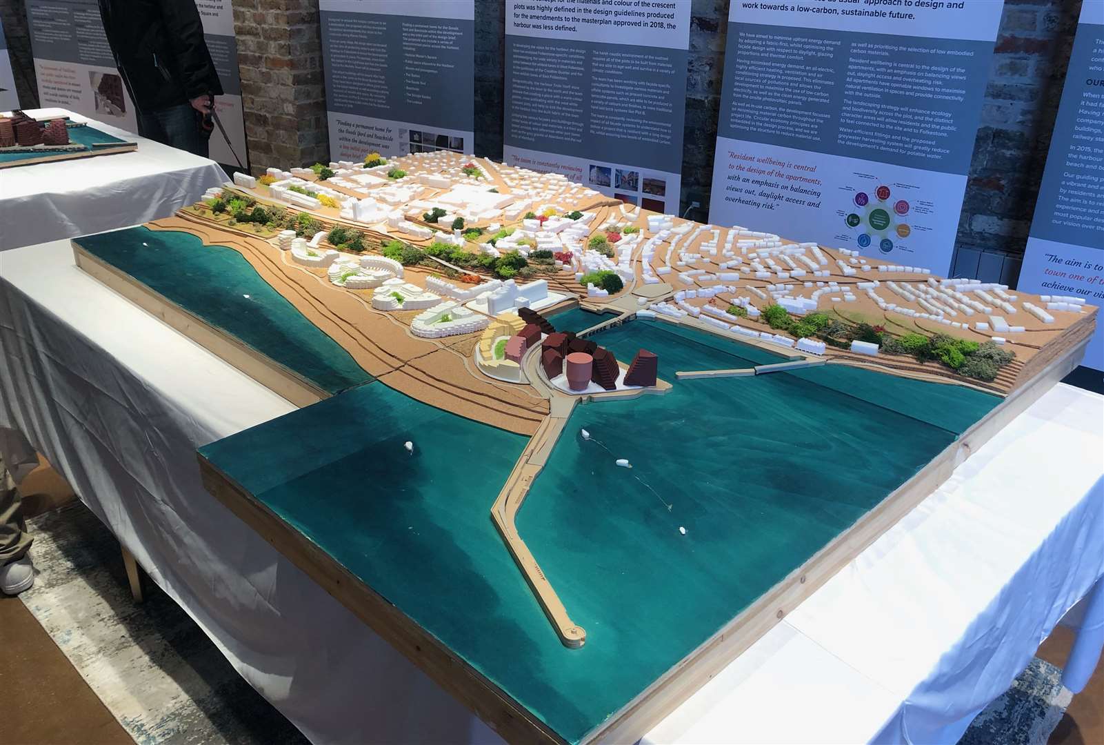 A display at the consultation showing what the development could look like once complete