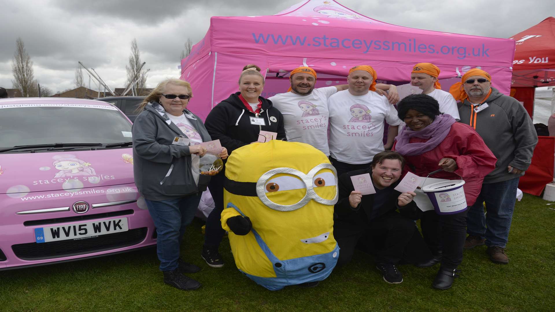 The Stacey's Smiles team at the Vaisakhi festival on their first public appearance