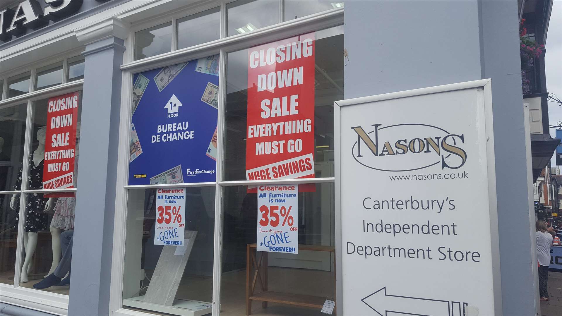 Nasons has now closed down