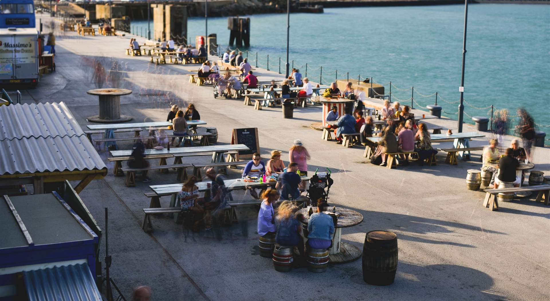 The seaside spot has become popular with locals and visitors alike. Picture: Folkestone Harbour Arm