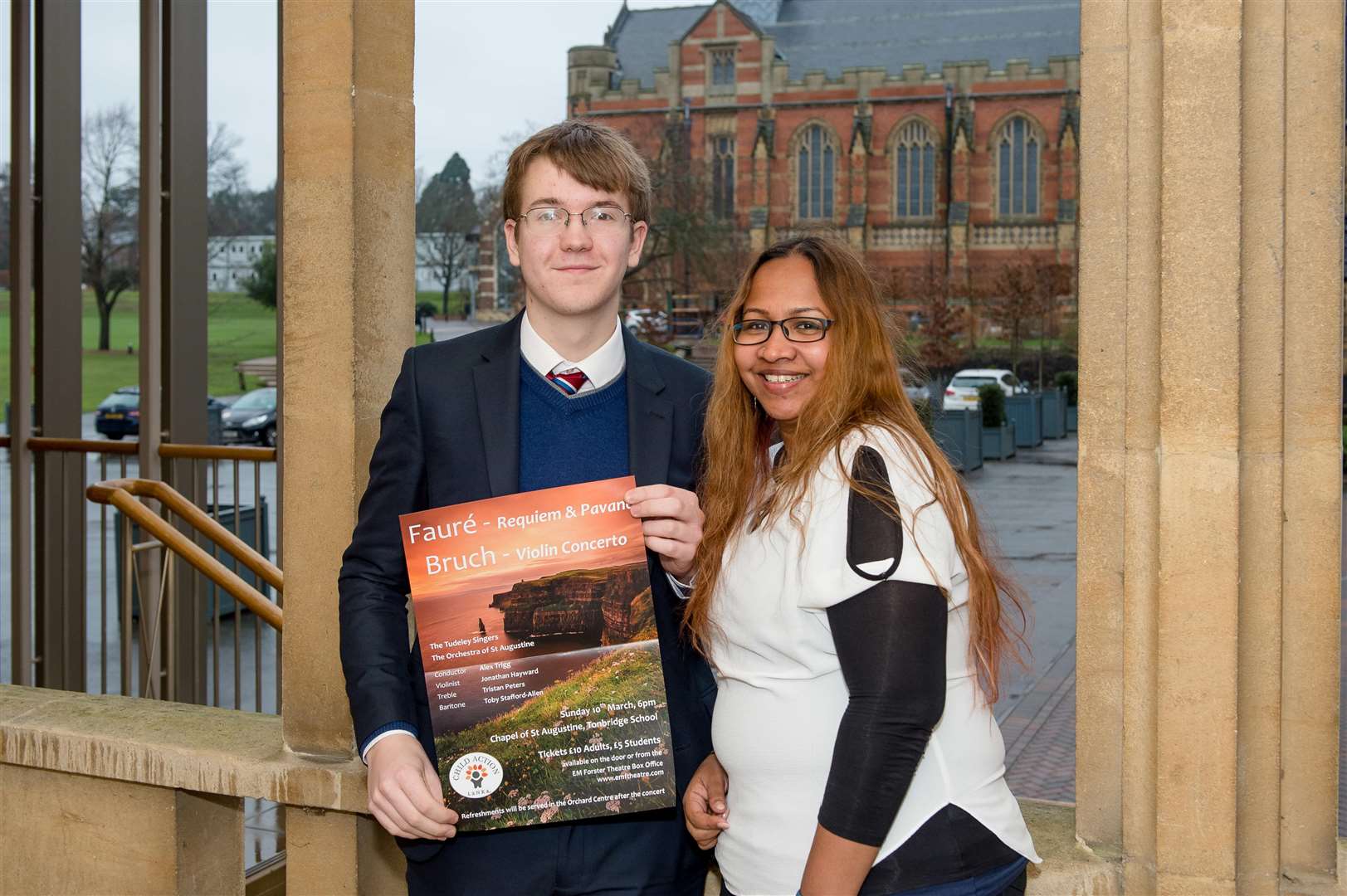 Alex is pictured with Debbie Edirisinghe, the director of Child Action Lanka, the charity that he is supporting