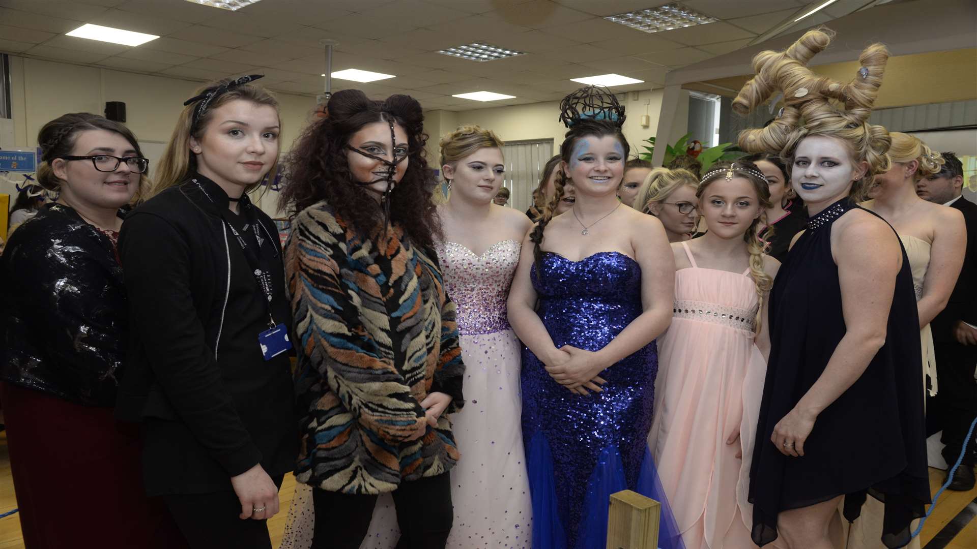 Stylists and models at the 'Good Ship Swale' hair show and afternoon tea.