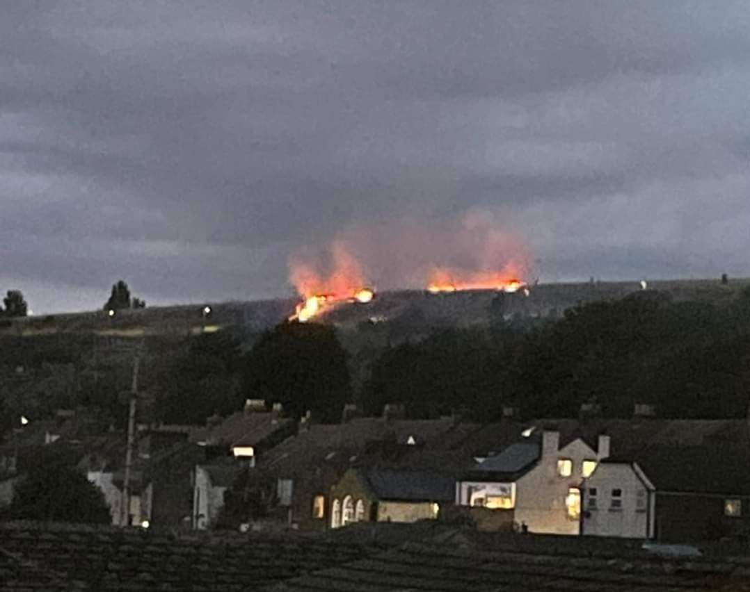 The blaze could be seen for miles. Picture: Phillippa Price