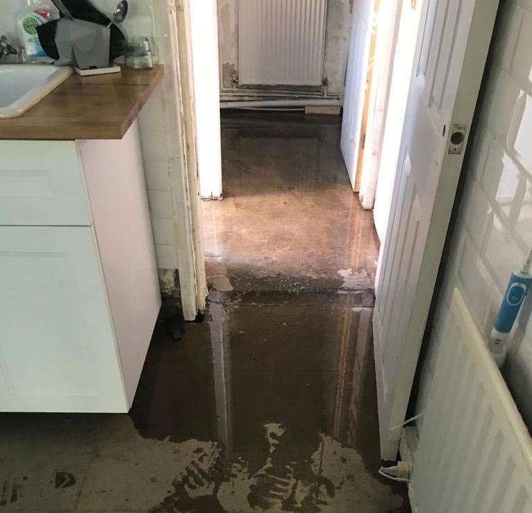 Sewage and water poured through the home