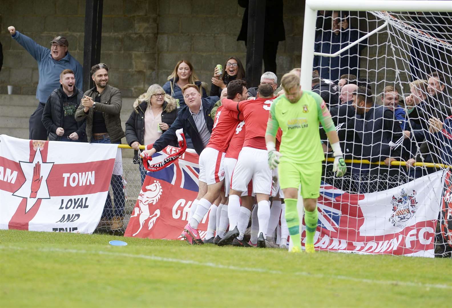 Chatham beat Folkestone in the second qualifying round Picture: Barry Goodwin