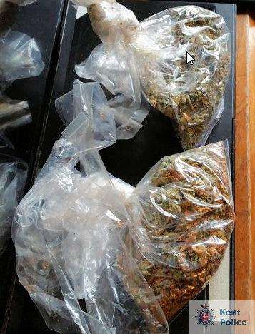 Drugs were seized following a series of police raids in Tonbridge. Picture: Kent Police (7179243)