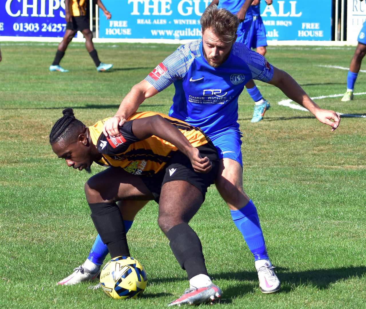 Jack Parter netted Herne Bay's opener in their win against Lewes. Picture: Randolph File