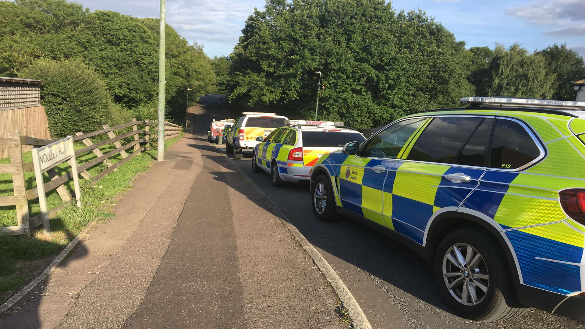 Police at Woolley Road