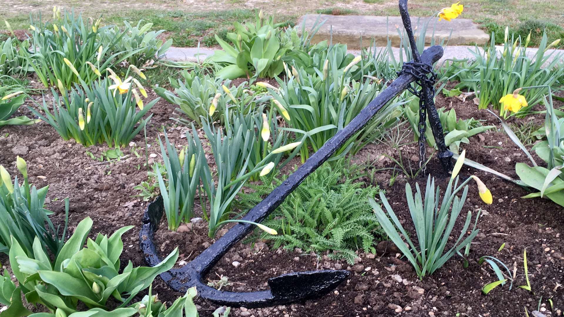 The anchor donated to Sandown Community Garden.