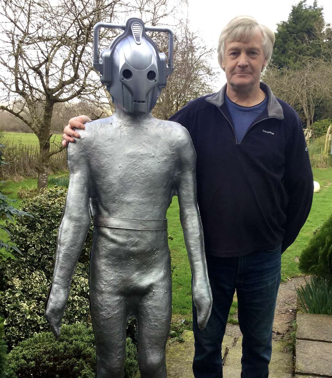 Nic Kent with Cyber Horace. Picture: Nic Kent