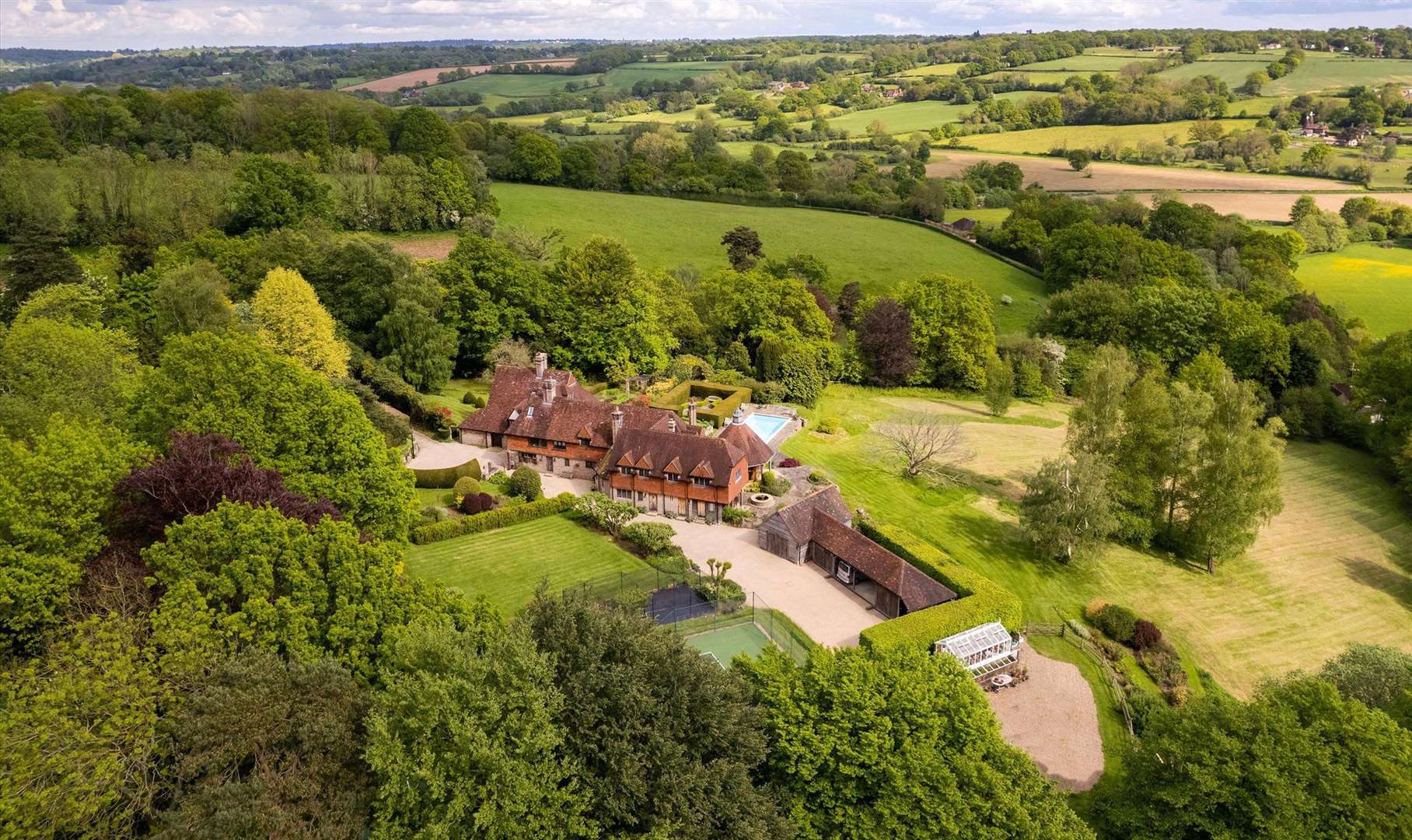The country house is surrounded by sprawling countryside. Picture: Knight Frank