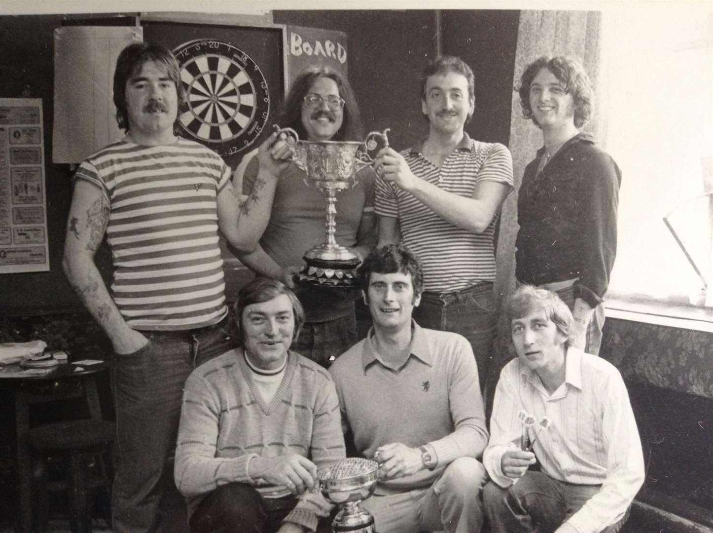Darts champions at the the Victory Inn, Sheerness, in 1982