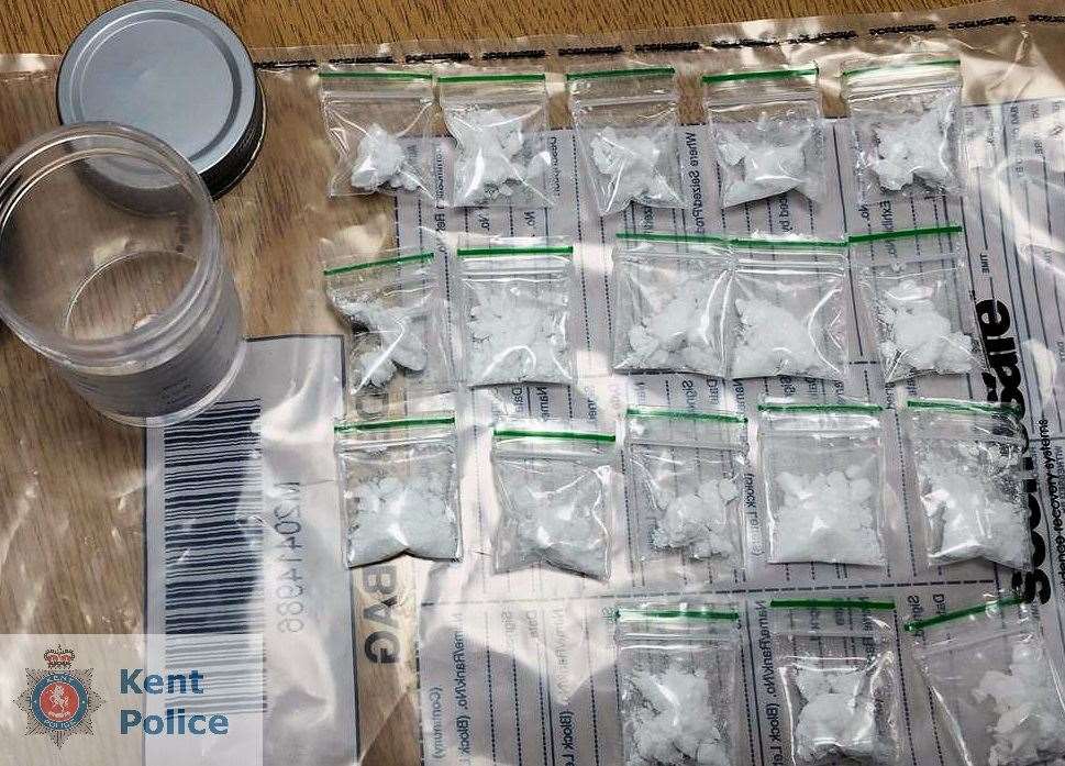 The drugs seized from Gega. Picture: Kent Police