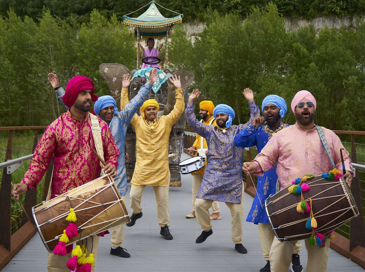 There was a life-size mechanical elephant and Bhangra dancers. PIcture: Sarah Knight
