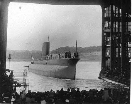 Ocelot is launched at Chatham Dockyard in 1962