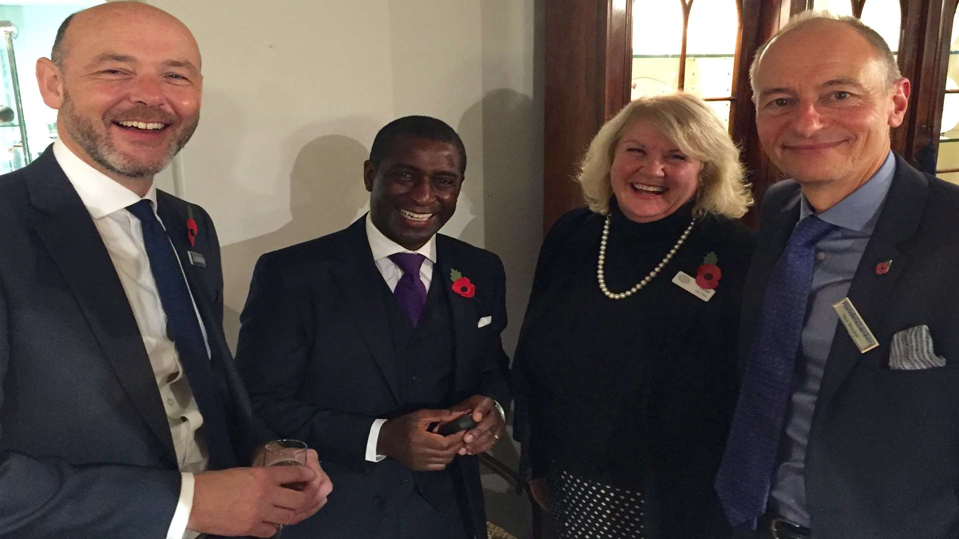 From left, Nick Green, Lennox Cato, Julie Webb and Nick Brooker at the Lennox Cato Antiques open evening